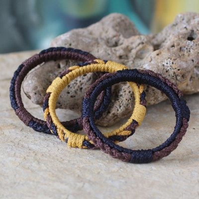 Bangle bracelets, Earth Akan Enigma (set of 3)