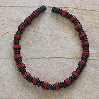 Recycled beaded necklace, 'Never Changing' - Recycled beaded necklace