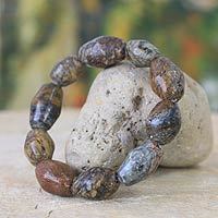 Soapstone stretch bracelet,