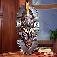 African wood mask, Kekewa