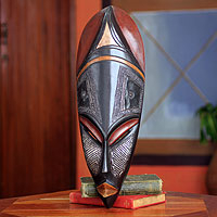 African wood mask Obaapa Ghana