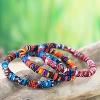 Cotton bangle bracelets,