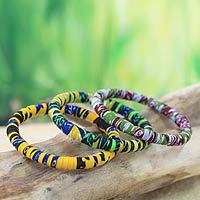 Cotton bangle bracelets,