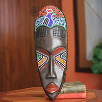 African mask Victorious Rooster Ghana