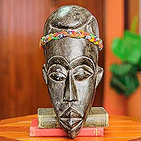 African mask, 'Gentleman of Ghana' - Hand Crafted African Mask from Ghana