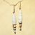 Recycled paper dangle earrings, 'Festival' - Eco-Earrings from Ghana thumbail