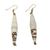 Recycled paper dangle earrings, 'Festival' - Eco-Earrings from Ghana (image 2a) thumbail