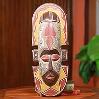 African mask, 'Ga Fisherman' - Handcrafted African Mask to Catch More Fish