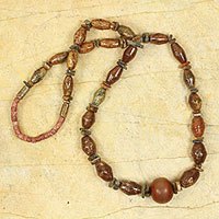 Long beaded necklace,