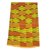 Cotton blend kente scarf, 'Akan Gold Dust' (19 inch width) - Handwoven African Yellow Kente Cloth Scarf (19 Inch Width) thumbail