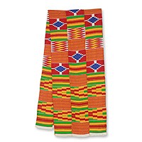 Cotton blend kente scarf,