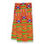 Cotton blend kente scarf, 'Shield' (3 strips) - 3 Strips Handwoven Red Yellow Green African Kente Scarf thumbail