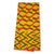 Cotton blend kente scarf, 'Double Wisdom' (3 strips) - Triple Strip Handwoven Yellow and Red African Kente Scarf thumbail