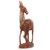 Teakwood sculpture, 'Wary Deer' - West African Hand Carved Teak Wood Deer Sculpture (image 2b) thumbail