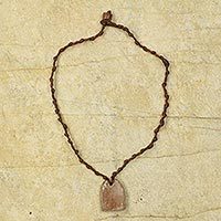 Soapstone pendant necklace,