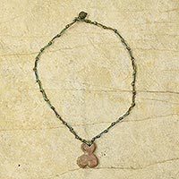 Soapstone pendant necklace,