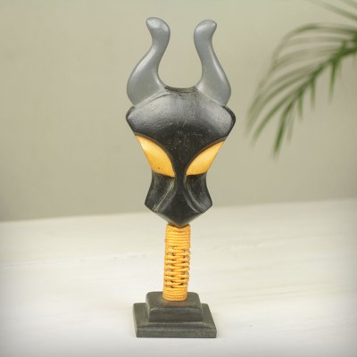 African wood mask sculpture, African Deer