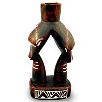 Cedar candleholder,