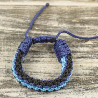 Mens wristband bracelet, Awindazi Blue