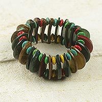 Coconut shell stretch bracelet,