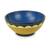 Wood decorative bowl, 'Village Color' - Handcrafted Yellow and Blue Wood Bowl from Africa (image 2a) thumbail