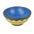 Wood decorative bowl, 'Village Color' - Handcrafted Yellow and Blue Wood Bowl from Africa (image 2b) thumbail