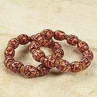 Wood stretch bracelets,