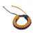 Men's wristband bracelet, 'Awindazi Golden Blue' - Men's Hand Woven Wristband Bracelet in Blue and Gold (image 2a) thumbail