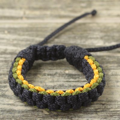 Mens wristband bracelet, Navy Awindazi