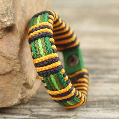 Mens wristband bracelet, Kente Riches