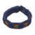 Men's wristband bracelet, 'Kente Sailor' - Artisan Crafted Men's Blue Wristband Bracelet Kente Themed (image 2a) thumbail