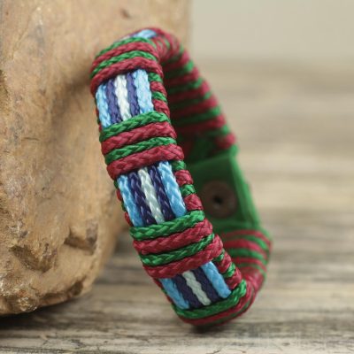 Mens wristband bracelet, Kente Discovery