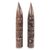 Ebony wood statuettes, 'Zulu Couple I' (pair) - Ebony Wood Hand Carved Statuettes of Zulu Couple (Pair) (image 2a) thumbail