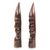 Ebony wood statuettes, 'Zulu Couple I' (pair) - Ebony Wood Hand Carved Statuettes of Zulu Couple (Pair) (image 2b) thumbail