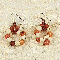 Agate dangle earrings,
