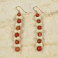 Agate dangle earrings,