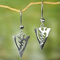 Sterling silver dangle earrings,