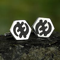 Sterling silver cufflinks,
