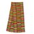 Cotton blend kente cloth scarf, 'Obaahema' (12 inch width) - Pink Green and Orange Kente Cloth Scarf (12 Inch Width) thumbail