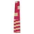 Cotton blend kente cloth scarf, 'Odehye Ba' (4 inch width) - Cerise and Ivory Cotton Blend Kente Scarf (4 Inch Width) thumbail