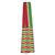 Cotton blend kente cloth scarf, 'Obasima' (5 inch width) - Cerise and Green Artisan Kente Cloth Scarf (5 Inch Width) thumbail