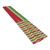 Cotton blend kente cloth scarf, 'Obasima' (5 inch width) - Cerise and Green Artisan Kente Cloth Scarf (5 Inch Width) (image 2b) thumbail