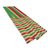 Cotton blend kente cloth scarf, 'Obasima' (9 inch width) - Artisan Crafted Green and Red Kente Scarf (9 Inch Width) (image 2b) thumbail