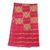 Cotton blend kente cloth scarf, 'Princess' (17 inch width) - Pink Kente Cloth Scarf Handcrafted in Ghana (17 Inch Width) thumbail