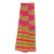 Cotton blend kente cloth scarf, 'Ahoufe' (8 inch width) - Colorful Ghanaian Cotton Blend Kente Scarf (8 Inch Width) thumbail