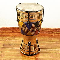 Wood saba djembe drum Believe in Music Ghana