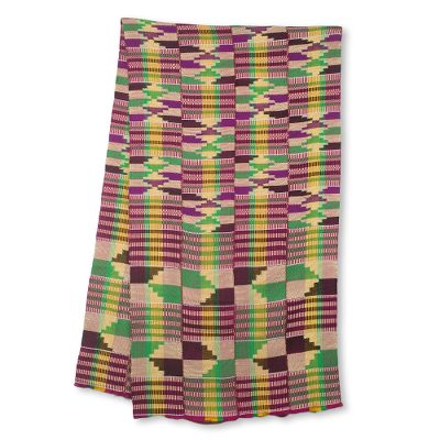 Cotton blend kente cloth scarf, Edwene Asa (18 inch width)