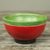Wood centerpiece, 'Colorful Makola' - Decorative Centerpiece Carved from Wood in Red and Green thumbail