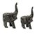 Wood sculptures, 'Modern Black Elephants' (pair) - Distressed Wood Elephant Sculptures from Africa (Pair) (image 2c) thumbail