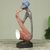 Wood sculpture, 'Music Man' - Abstract Musician Hand Carved and Painted Wood Sculpture thumbail